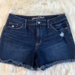 Universal Thread stretch high rise shortie raw hem